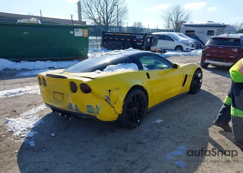 2008 Chevrolet Corvette Z06 Hardtop из США, поврежденный, VIN 1G1YY26E985112989